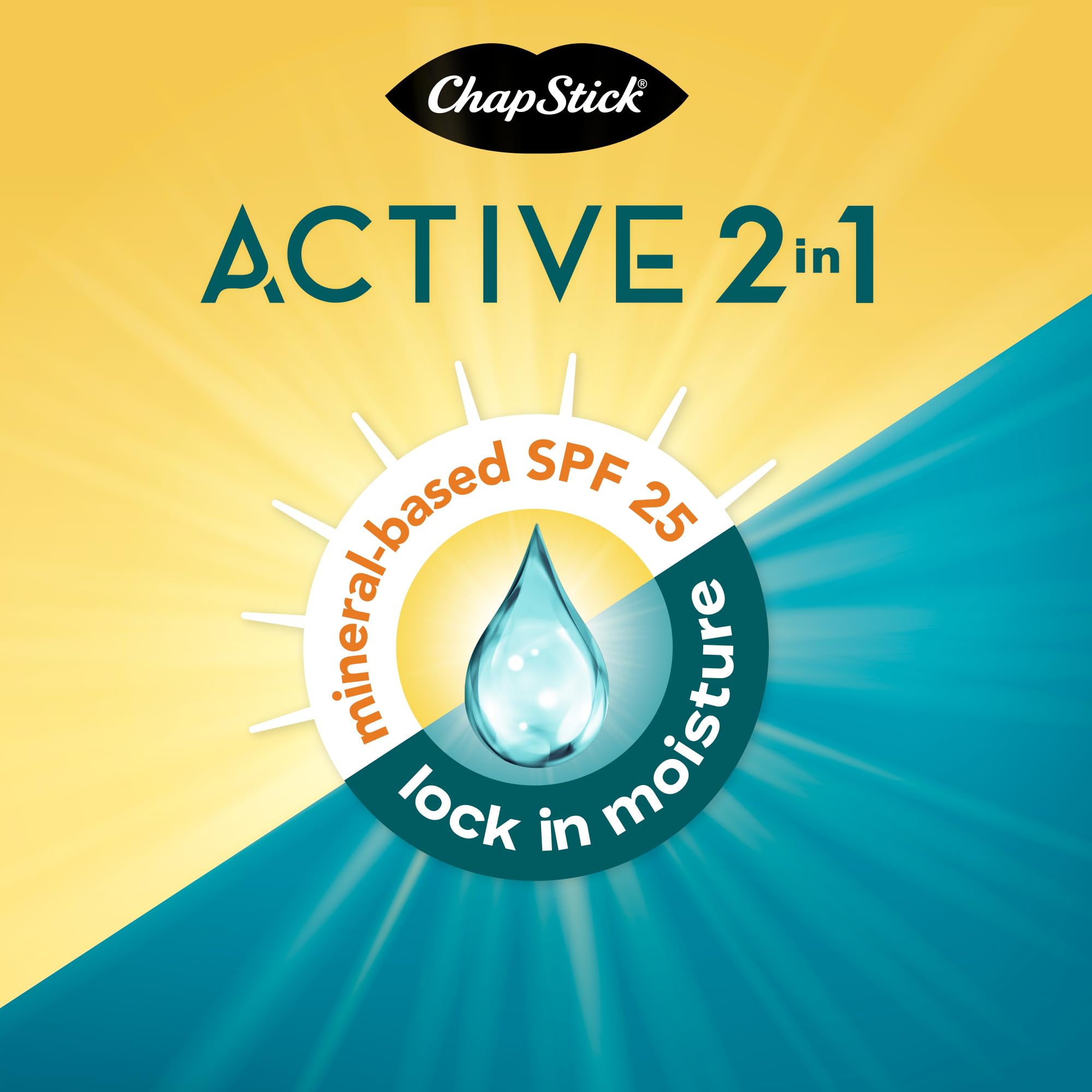 Aplicación suave de ChapStick Active sobre los labios para hidratación