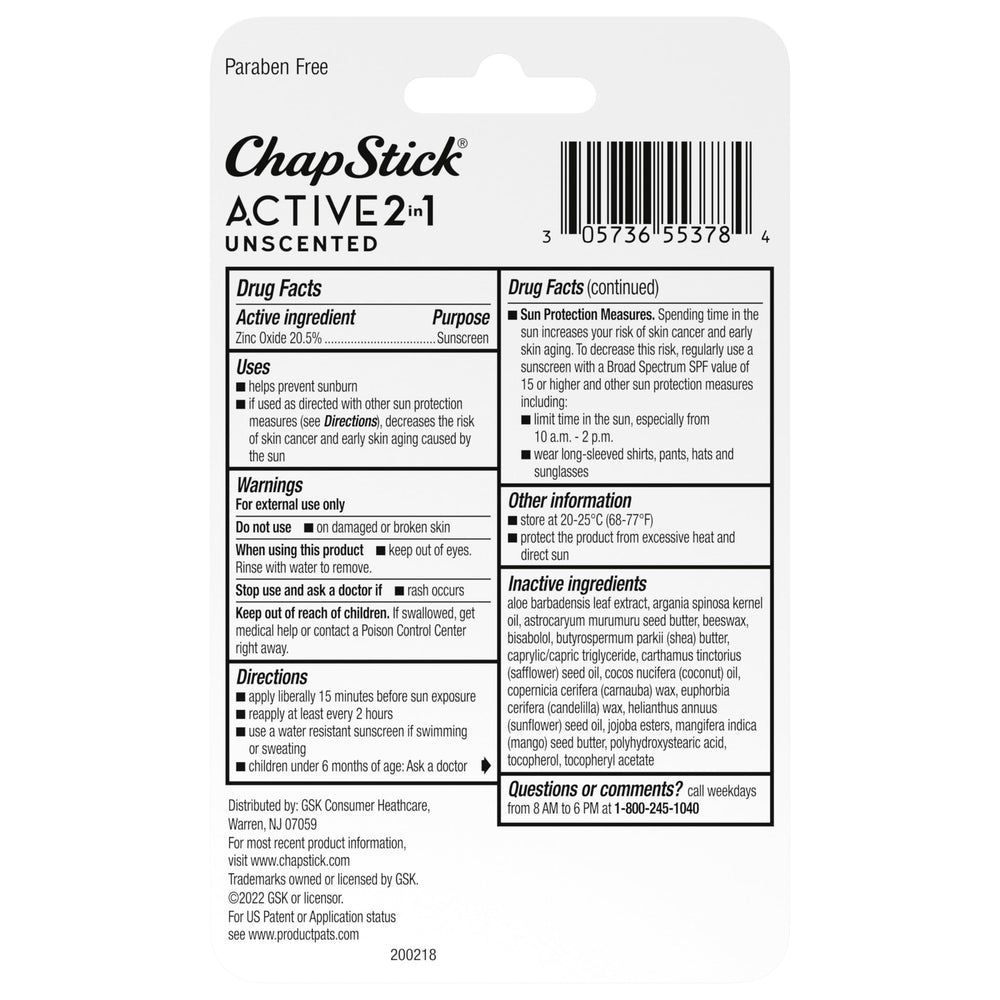 ChapStick Active para esquí y playa, cuidado de labios en exteriores