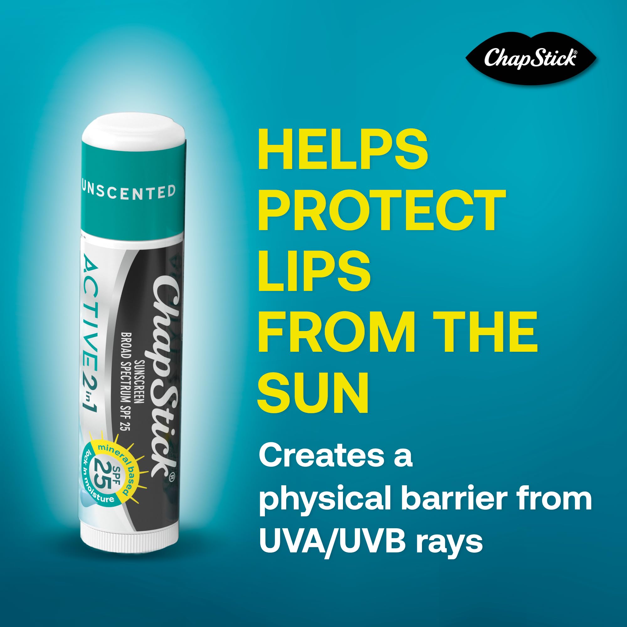 Fórmula sin fragancia de ChapStick Active para uso diario