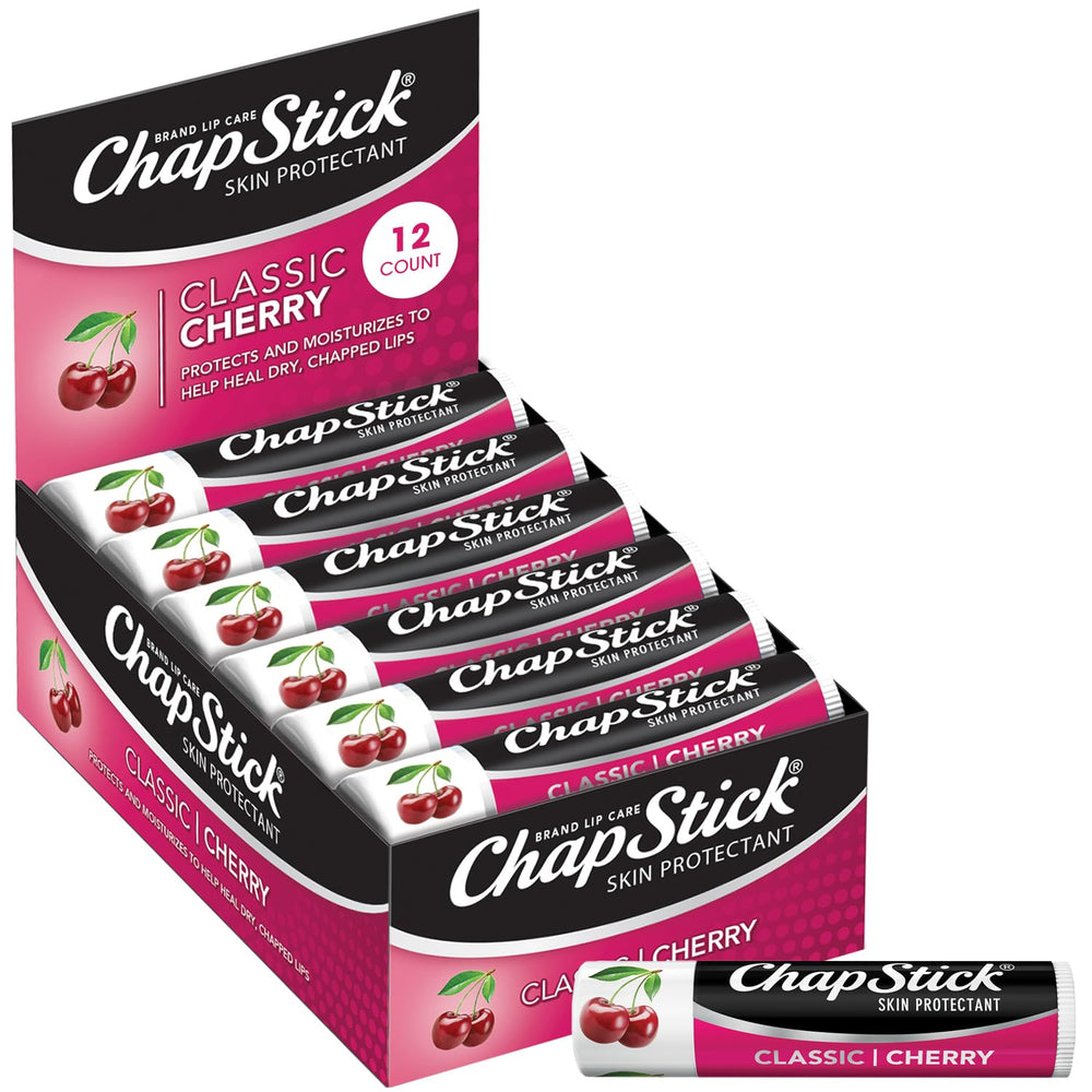 ChapStick Original Cereza, pack de 12, hidrata labios secos durante todo el día.