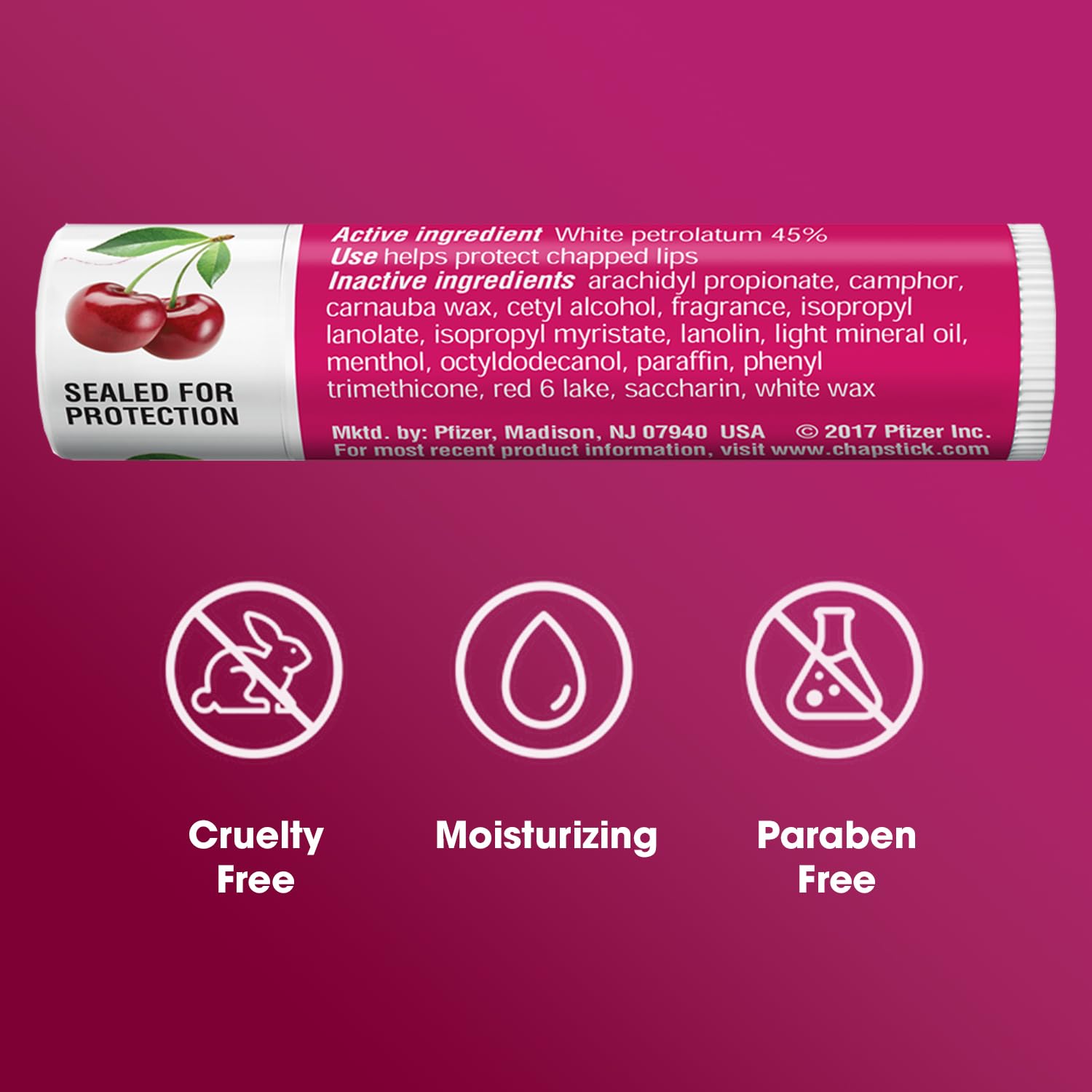 ChapStick Balsamo Labios para Bolso, formato compacto para uso inmediato.