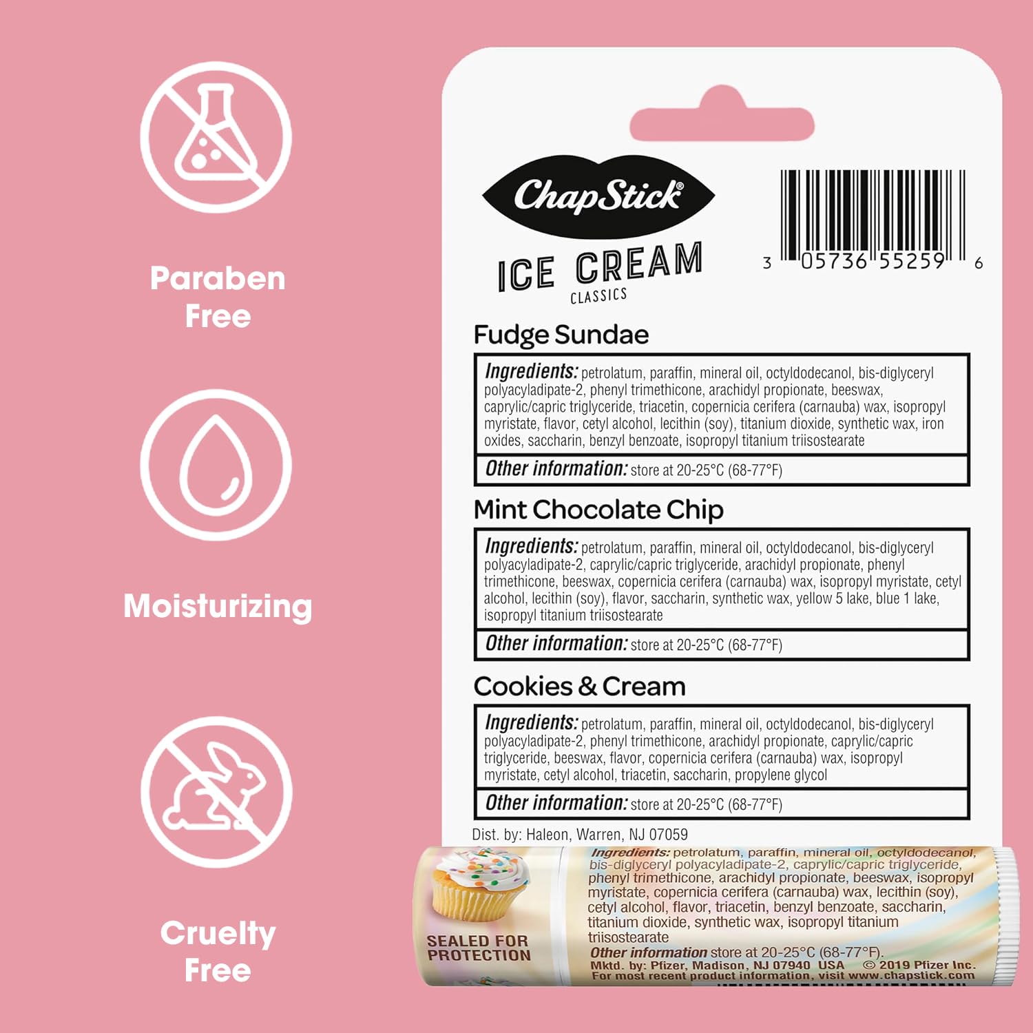 ChapStick: diseño clásico y confianza de más de 130 años de ChapStick.