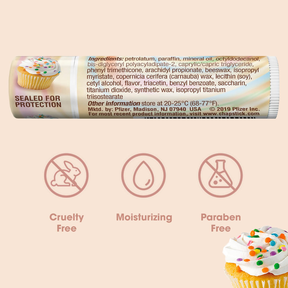 ChapStick Cake Batter on lips demonstrates easy daily application.