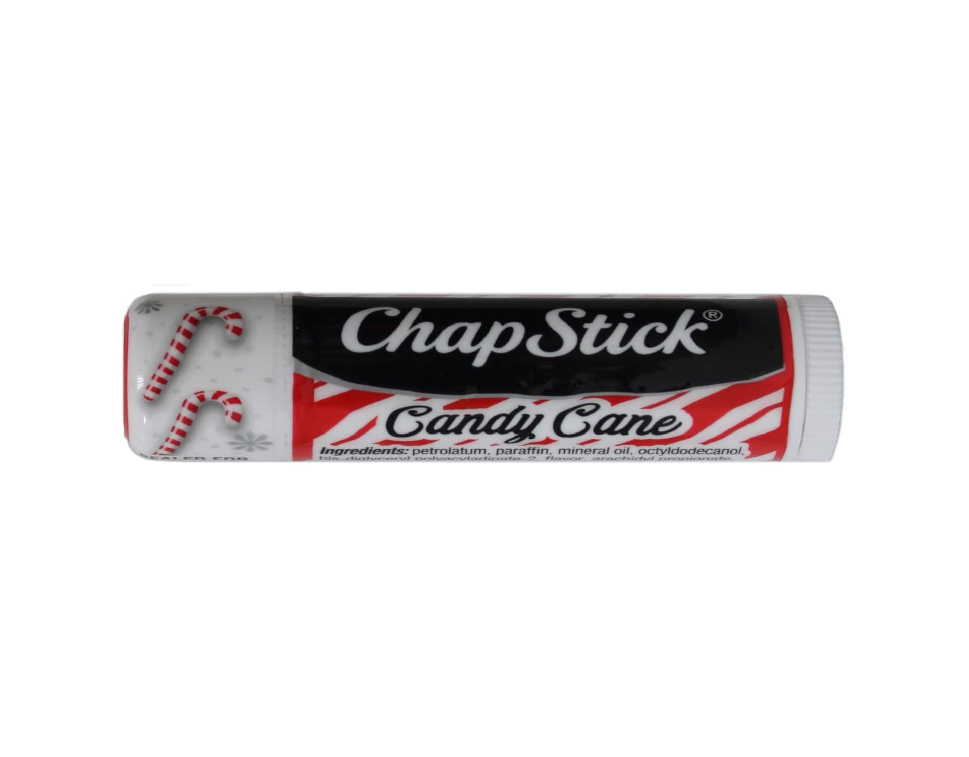 ChapStick Candy Cane, barra mentolada, sensación fresca al aplicar.