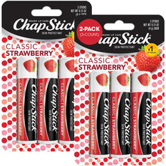 ChapStick Clásico Fresa, caja 6 unidades, bálsamo labial práctico para el bolso.