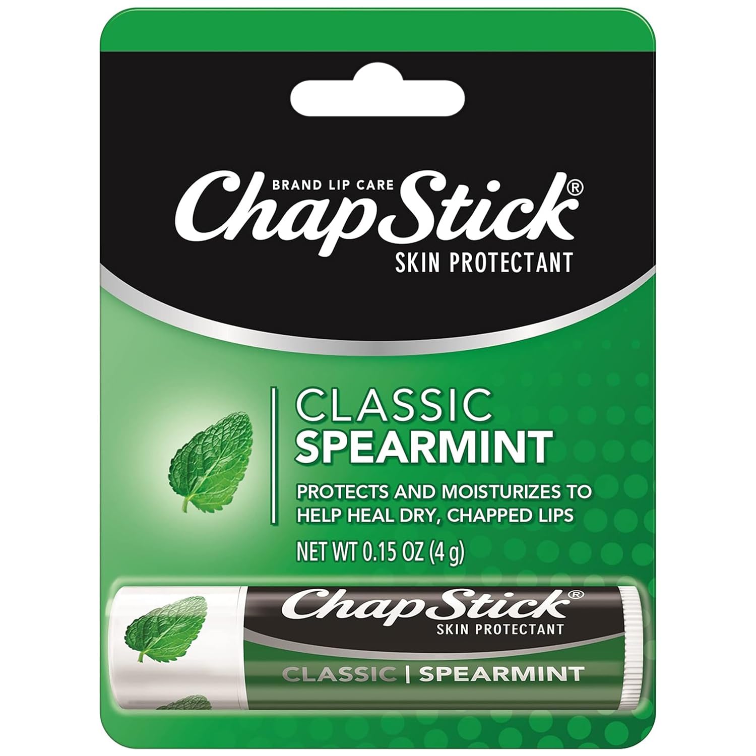 ChapStick Classic Spearmint en tubo: cuidado suave de labios.