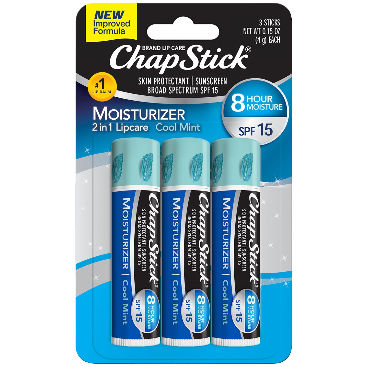 ChapStick hidratante mentas frías en tubo para labios suaves y protegidos