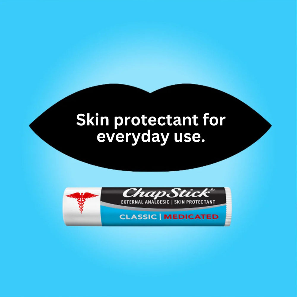 Non-greasy ChapStick lip balm texture close-up on lips
