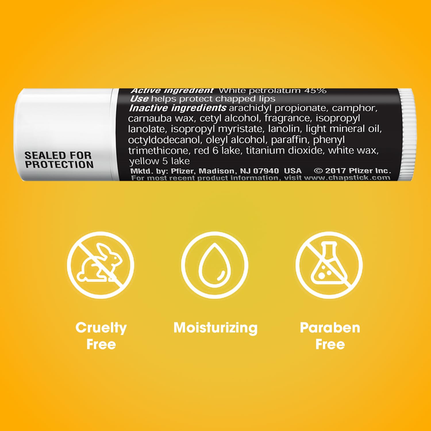 ChapStick Original uso diario, prevención de labios ásperos con elegancia.