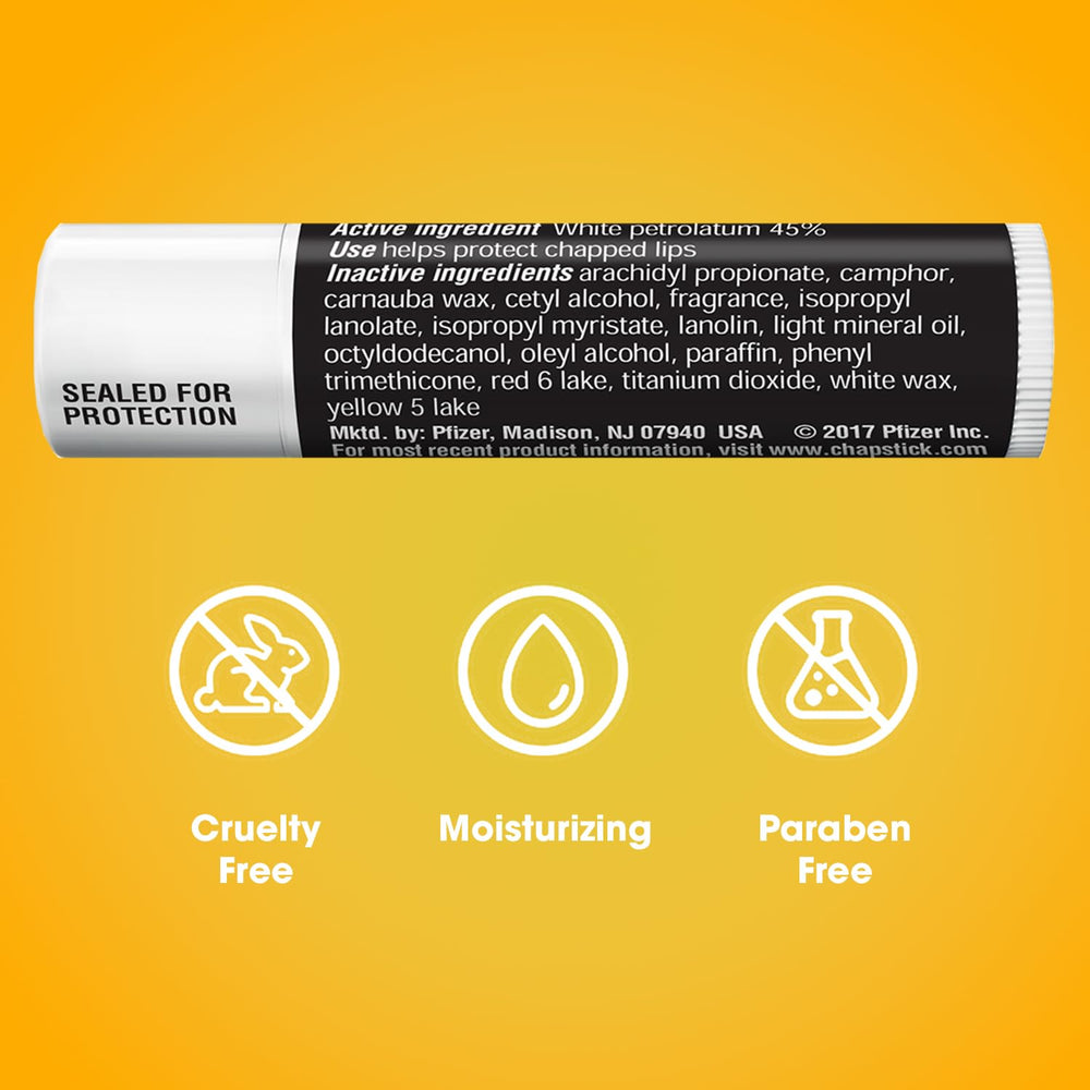 ChapStick Original uso diario, prevención de labios ásperos con elegancia.