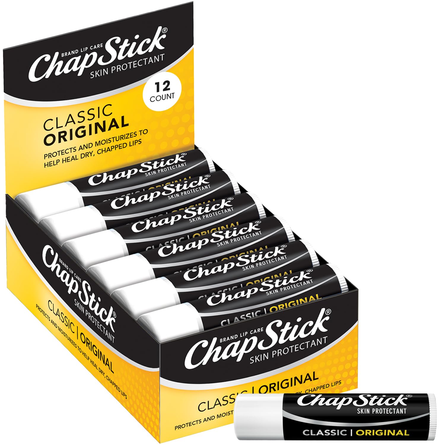 ChapStick Original bálsamo labial en tubo para hidratación diaria de labios.