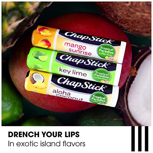 ChapStick Peaches & Cream balm tube delivers creamy softness for dry lips.