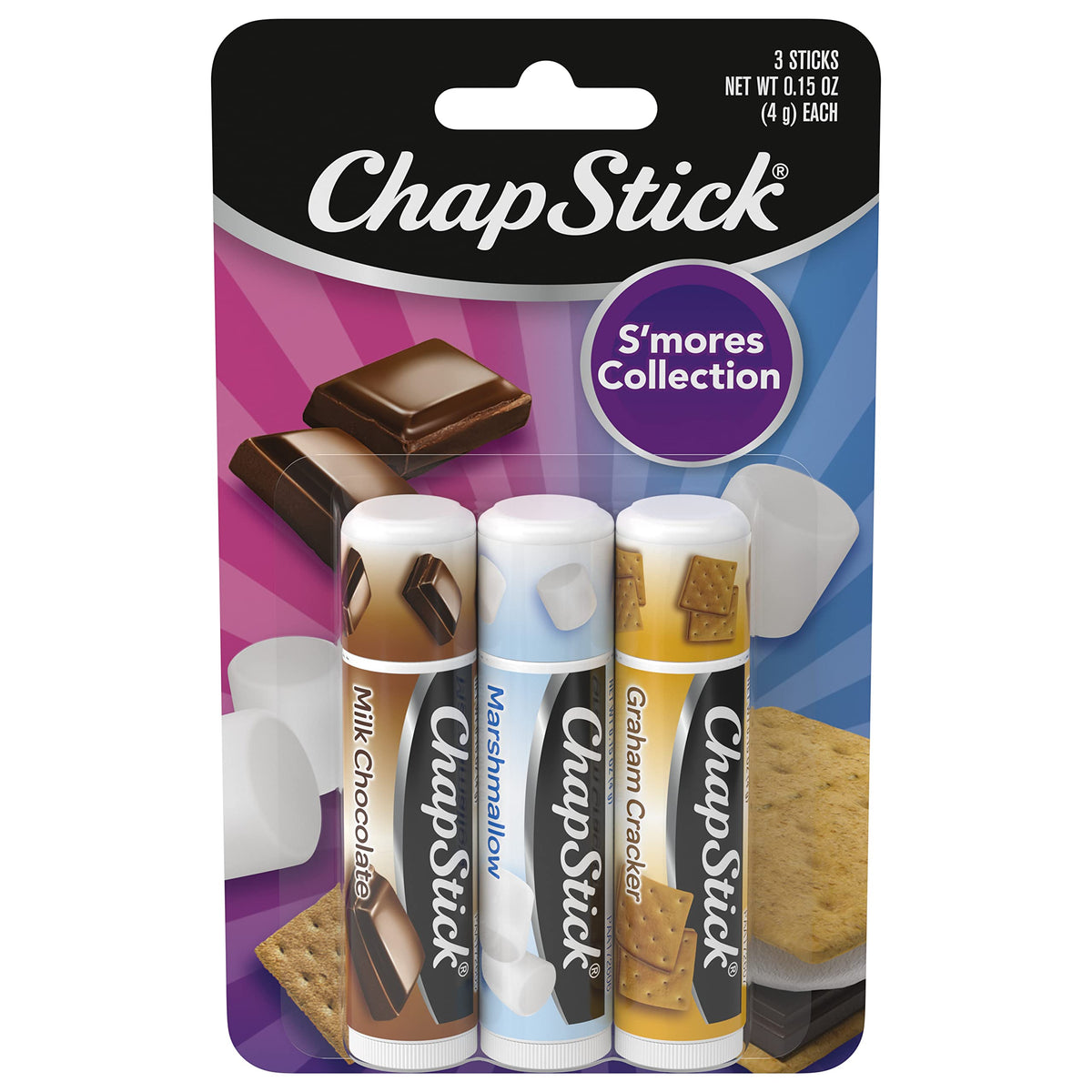 ChapStick S'more collection three-tube pack for on-the-go lip care