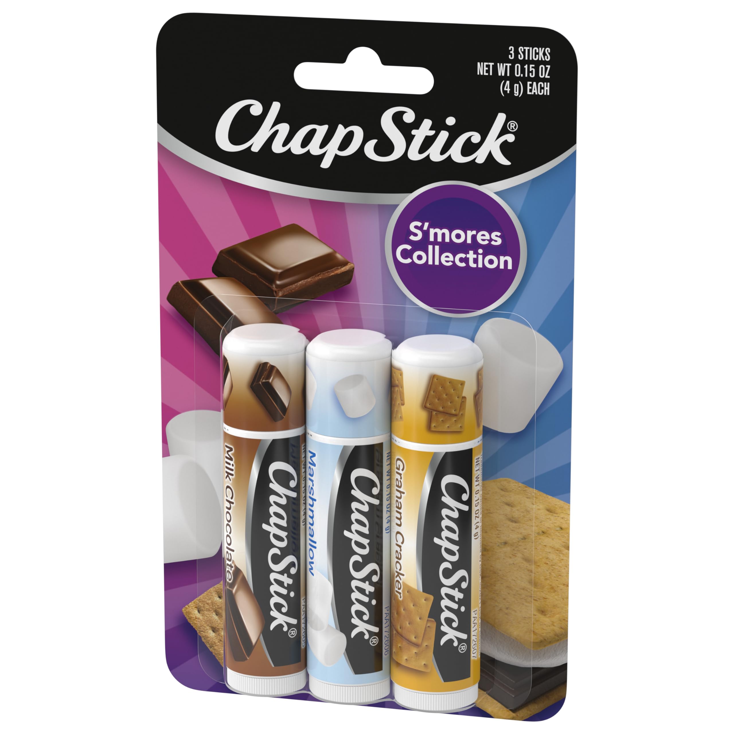 ChapStick S'more Marshmallow tube for soft lips between tasks