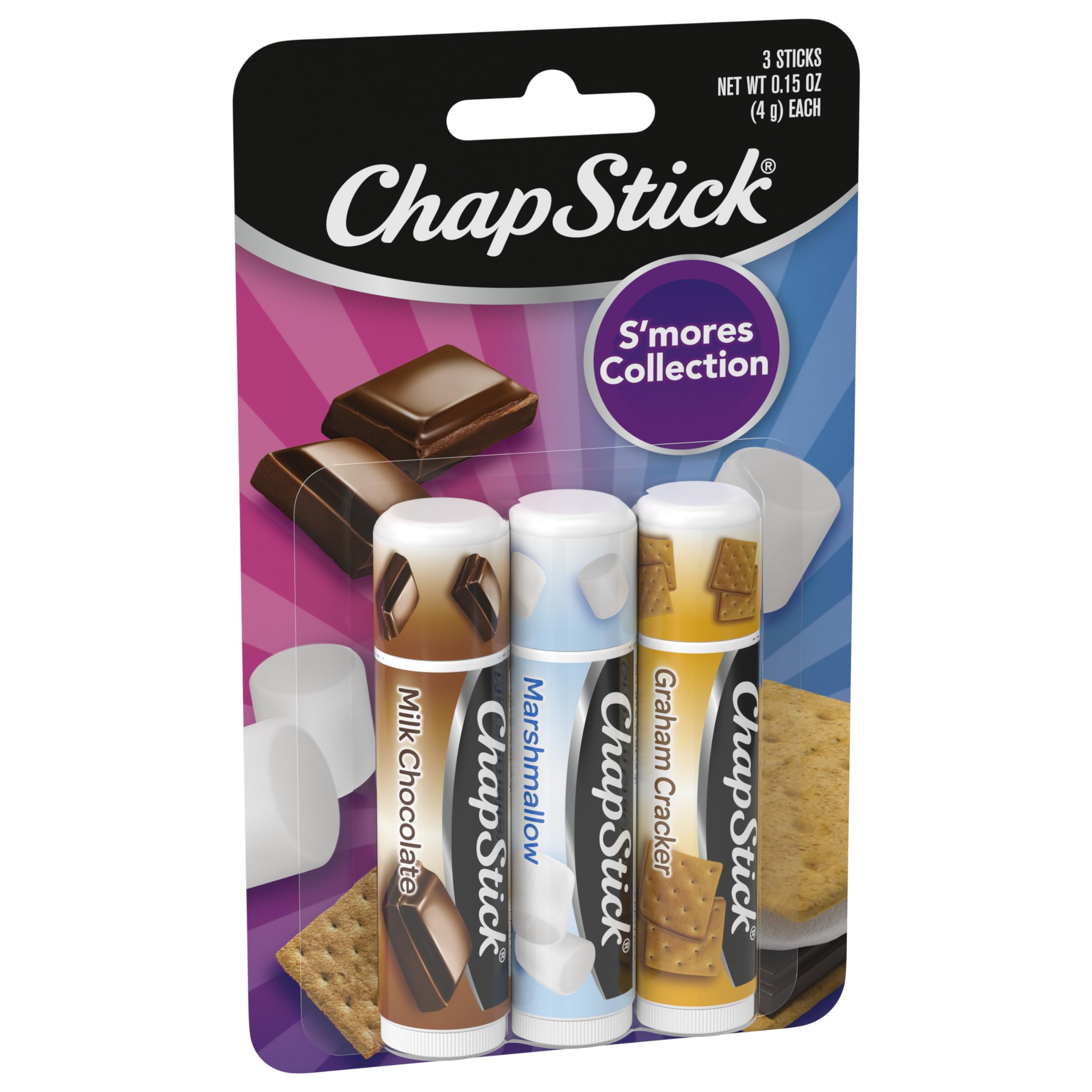ChapStick S'more Milk Chocolate tube with quick hydration