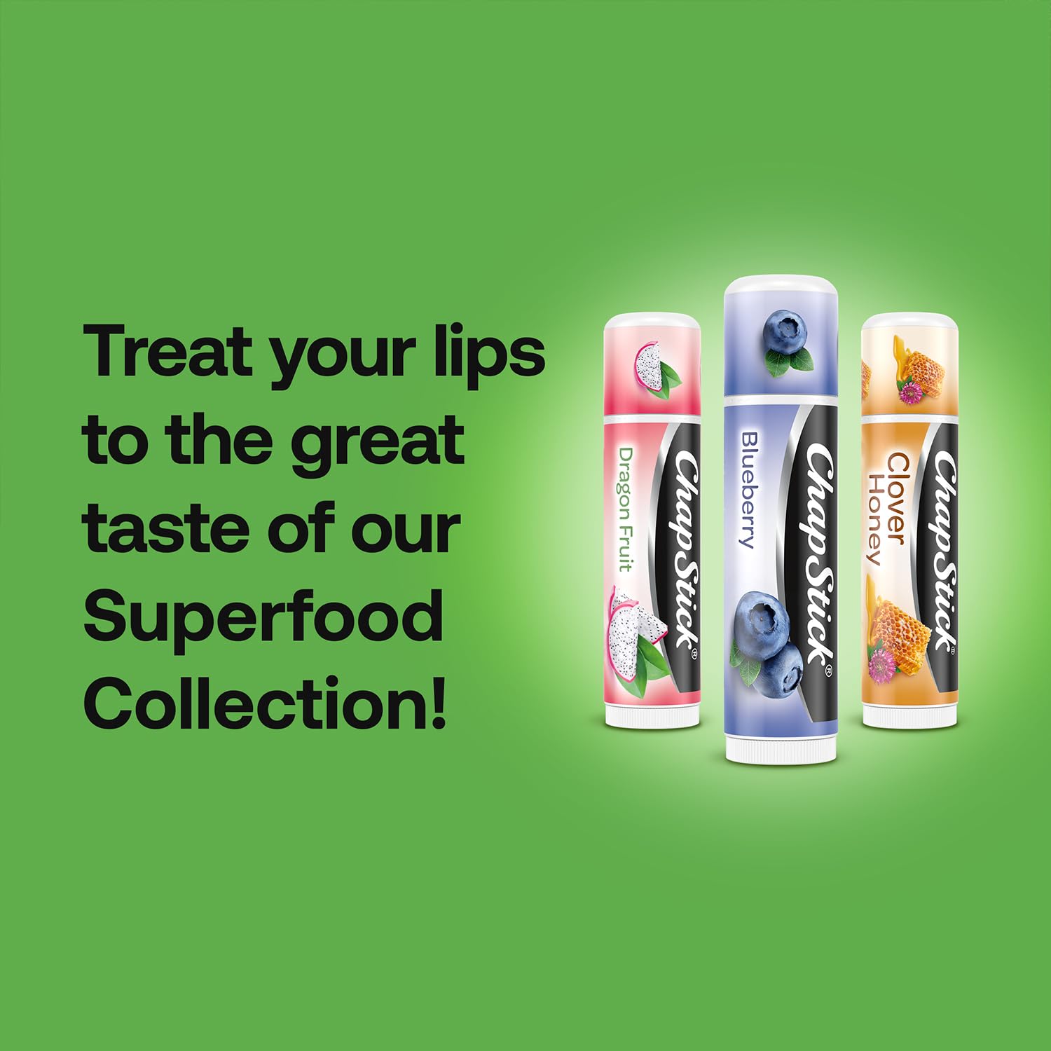 ChapStick Superfood Packaging Display highlights the trusted lip care brand.