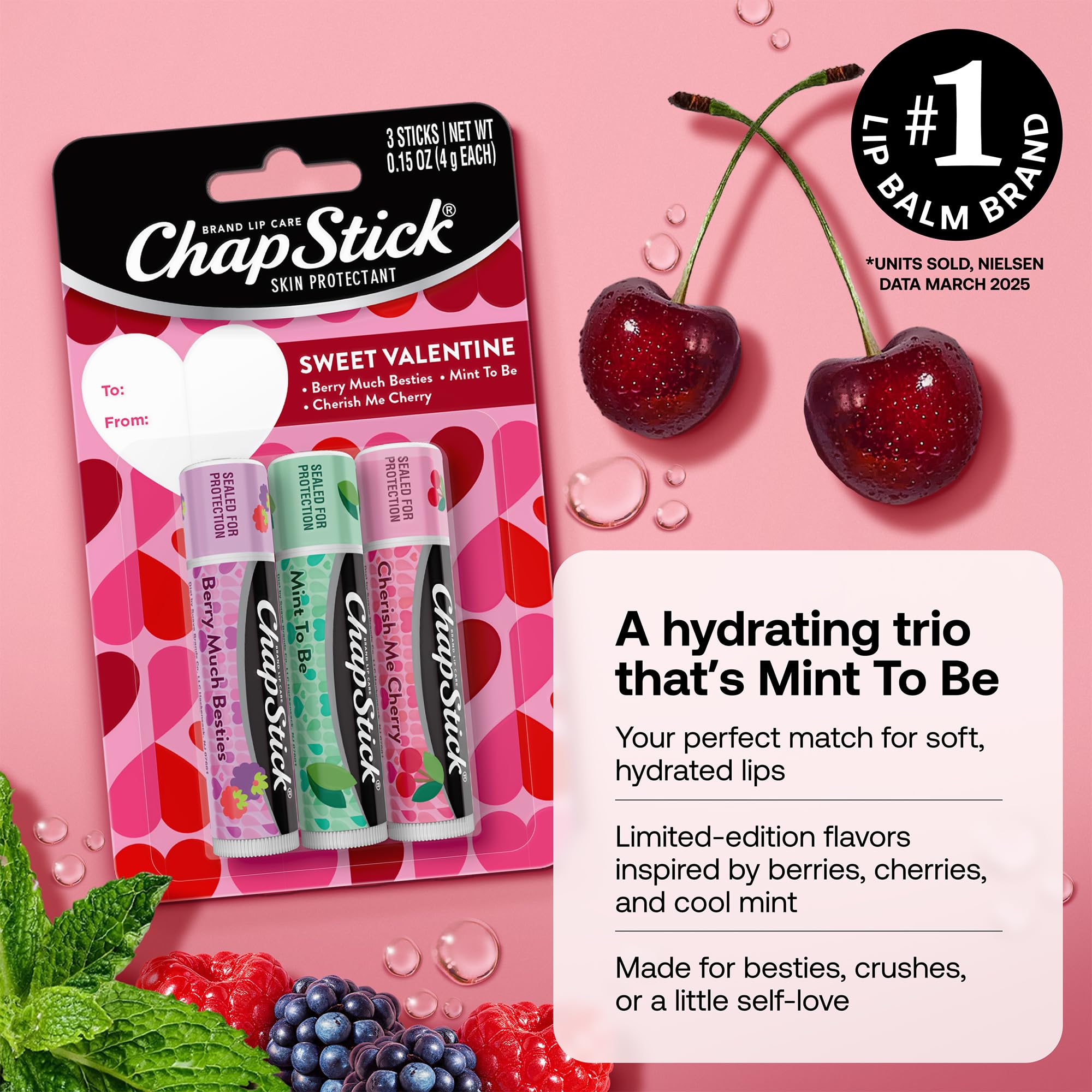 ChapStick Sweet Valentine, sabor frambuesa edición limitada para aroma afrutado