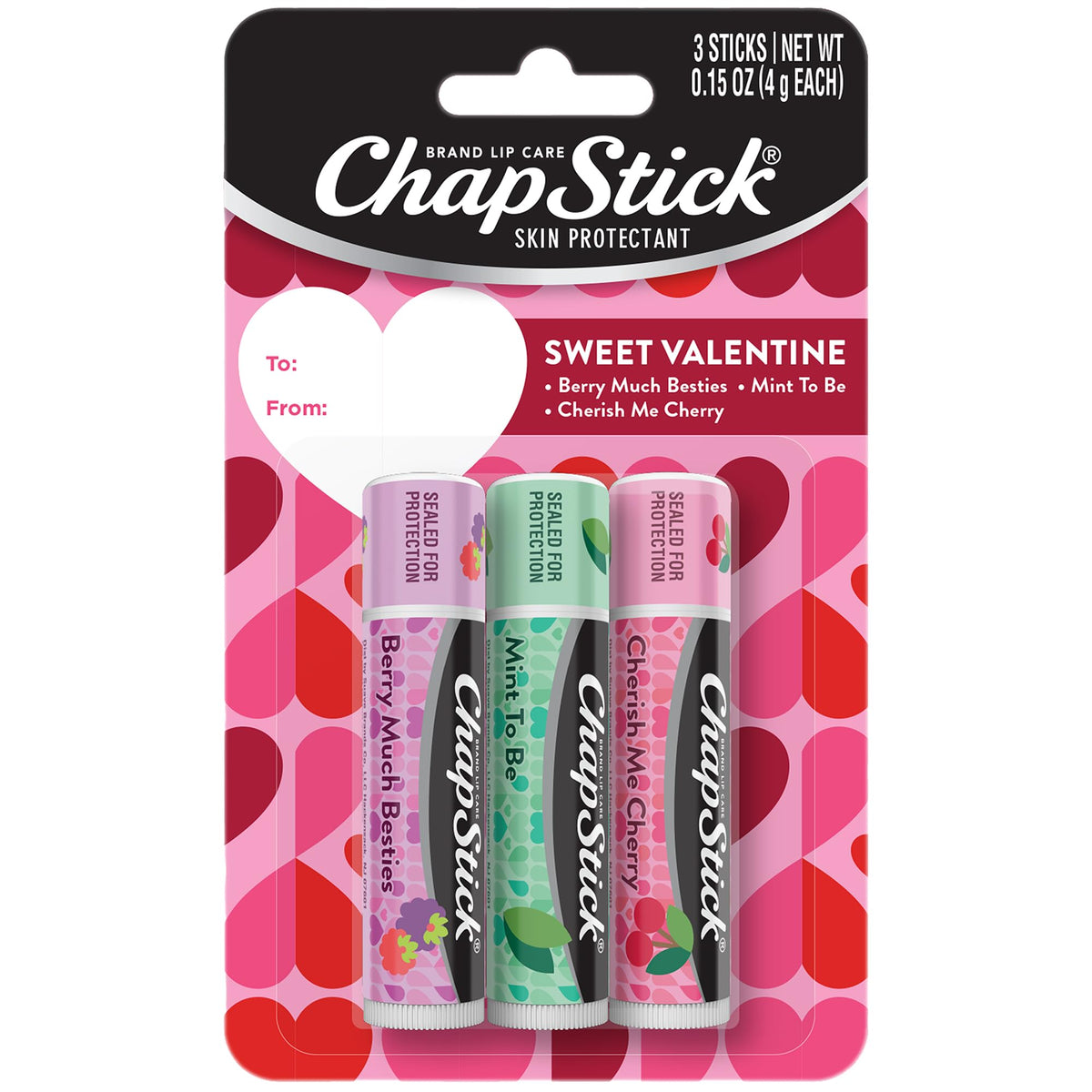 ChapStick Sweet Valentine, set de tubos labiales para llevar y hidratar al instante