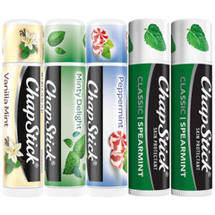 ChapStick Vanilla Menta: hidratación suave para labios secos durante el día.