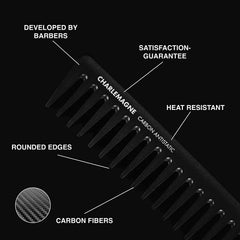 Charlemagne wide-tooth comb for men detangling and volume.