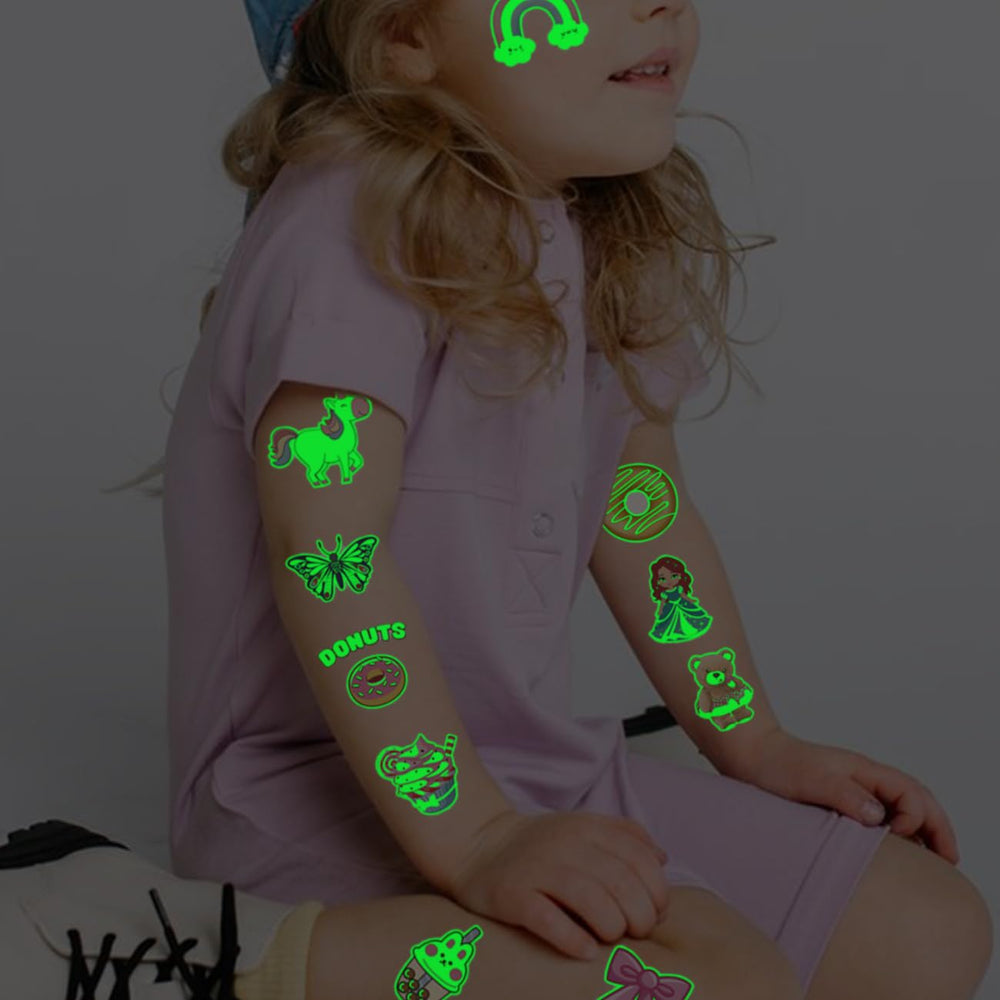 Tatuajes lumínicos CHARLENT robot y coche de carreras para juegos.