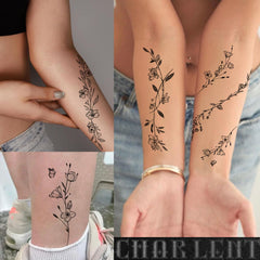 CHARLENT tatuajes temporales láminas grandes ideales para brazo o pierna
