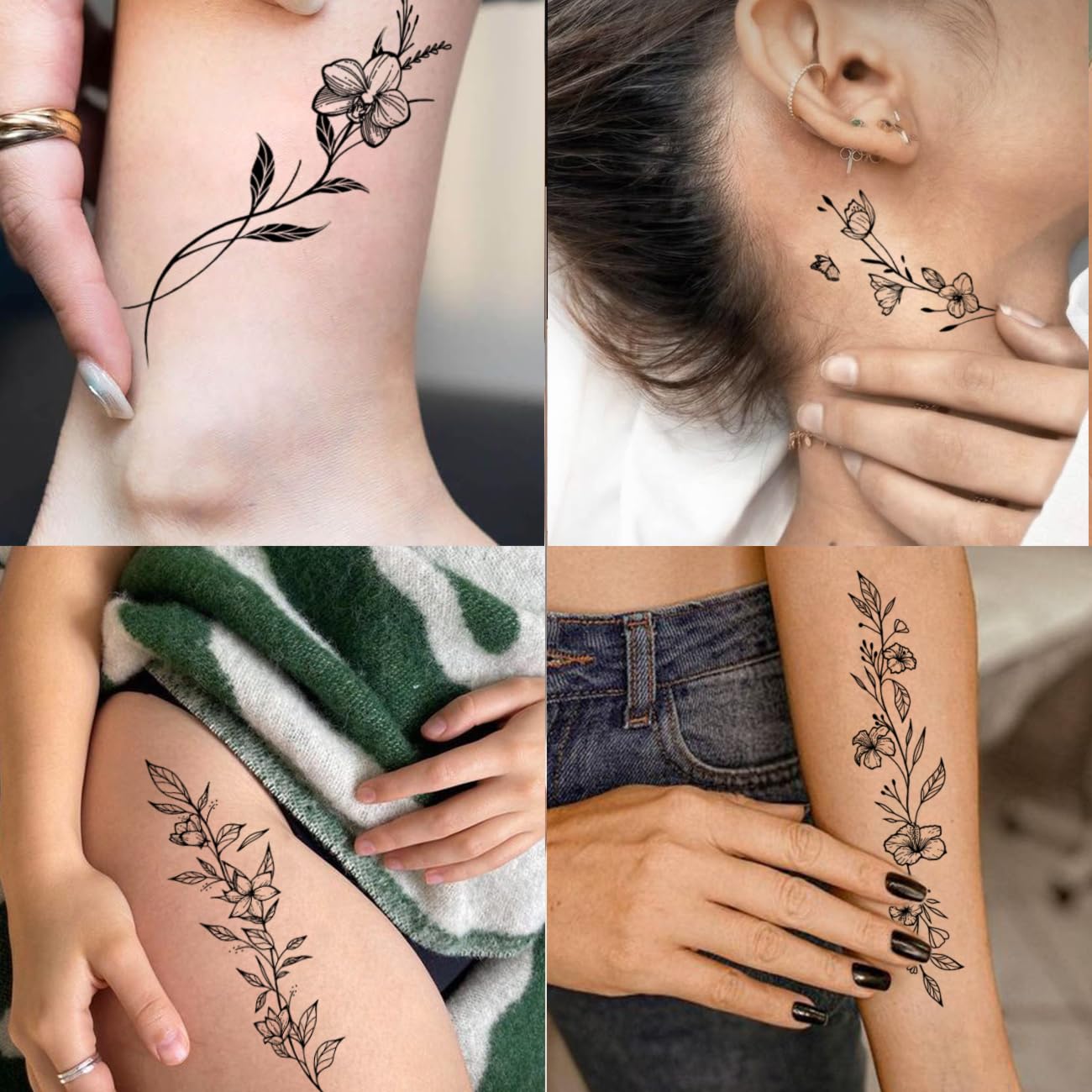 CHARLENT tatuajes temporales resistentes al agua para uso en playa o piscina