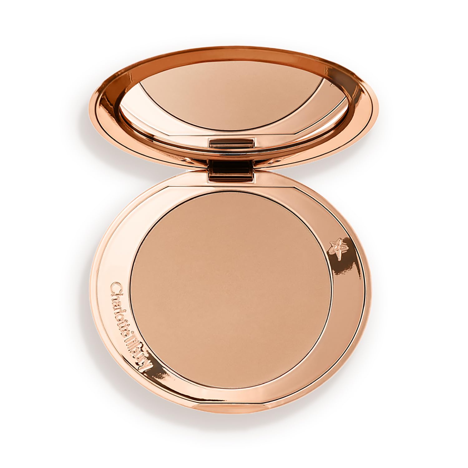 Charlotte Tilbury Airbrush Bronzer Fair compact with a soft matte finish and pore-blurring effect.