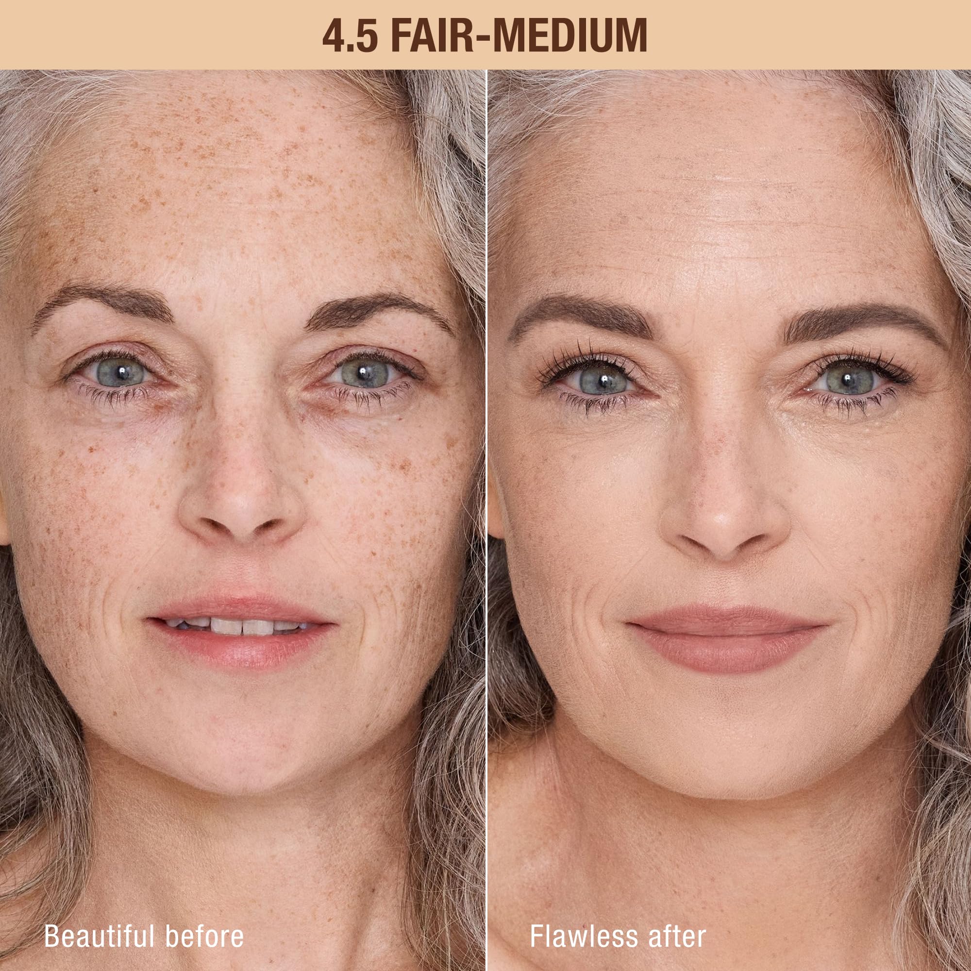Charlotte Tilbury AIRbrush Flawless Blur Concealer applicator illustrates precise blur application.