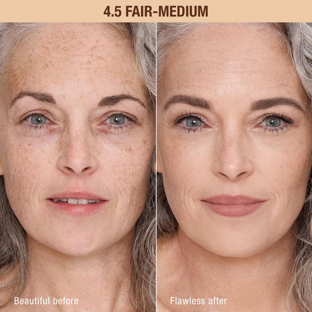 Charlotte Tilbury AIRbrush Flawless Blur Concealer applicator illustrates precise blur application.