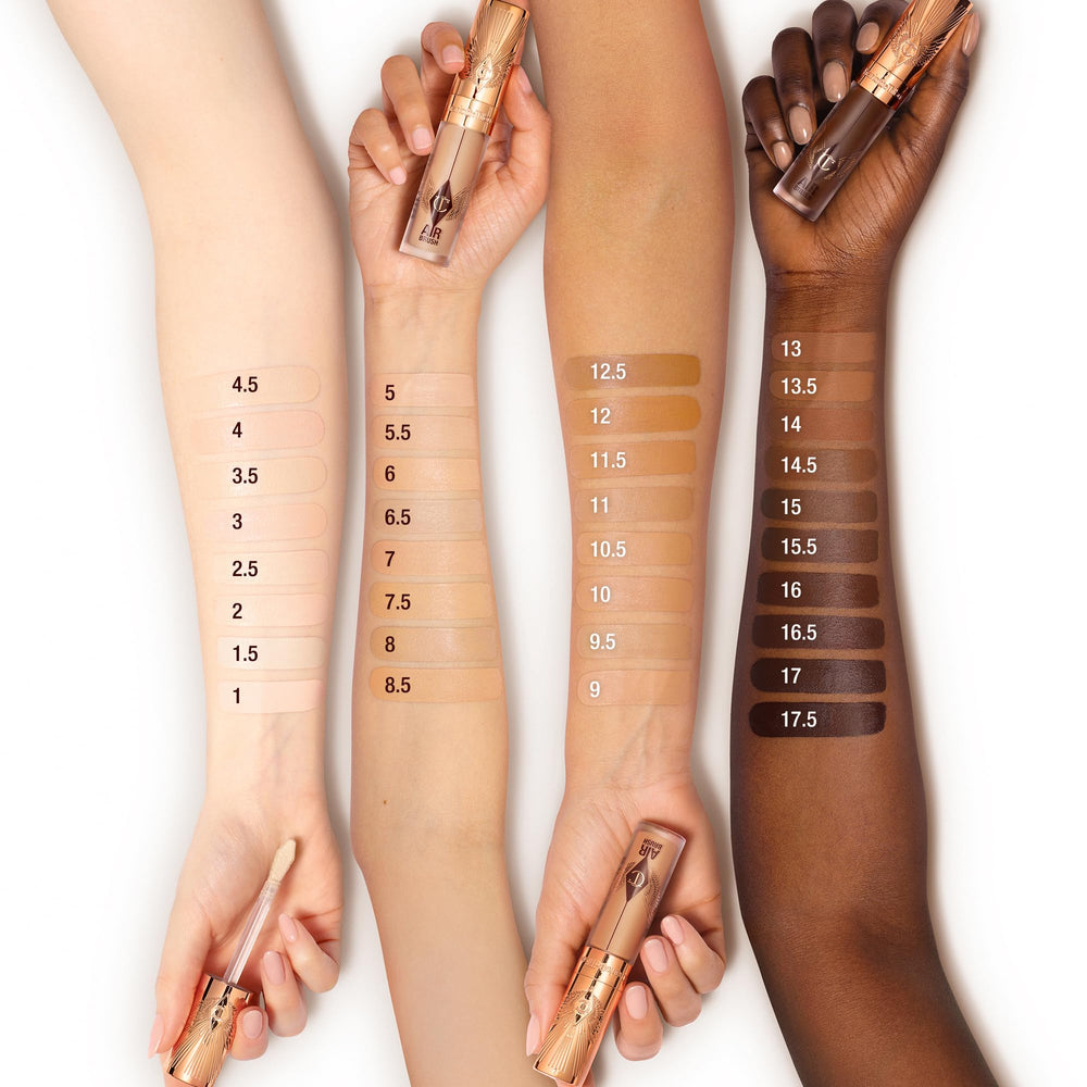 Charlotte Tilbury AIRbrush applicator closeup highlighting micro-dot precision.