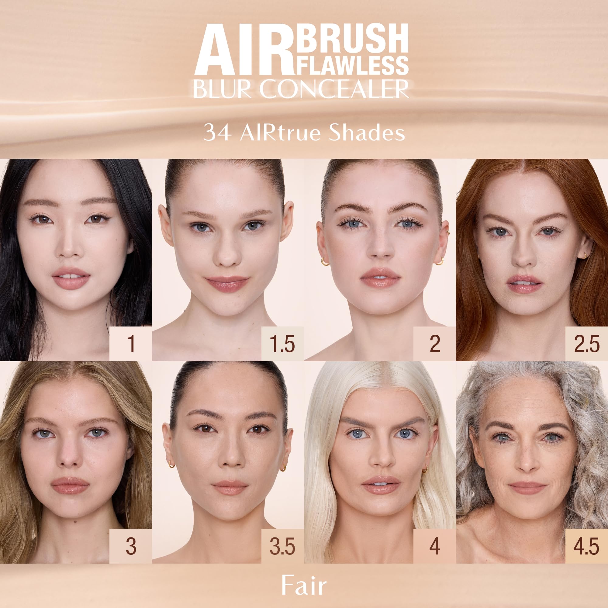 Charlotte Tilbury AIRbrush Flawless Blur Concealer face application in routine.