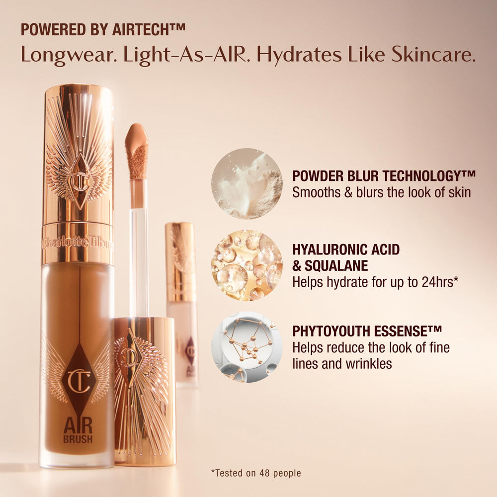 Elegant packaging of Charlotte Tilbury AIRbrush Concealer with label details.
