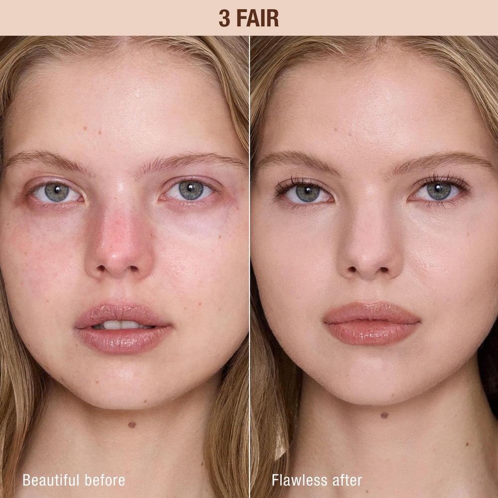 Charlotte Tilbury concealer precision tip closeup for invisible blur and precise placement.
