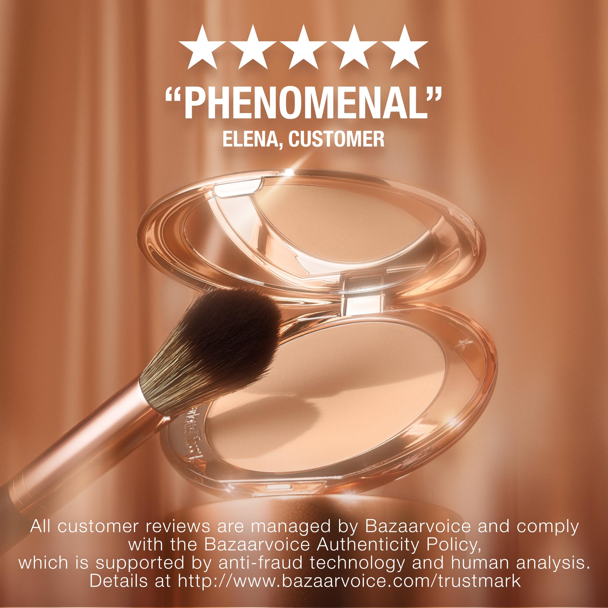 Charlotte Tilbury Airbrush Flawless Finish Powder diffuses light for soft-focus complexion.
