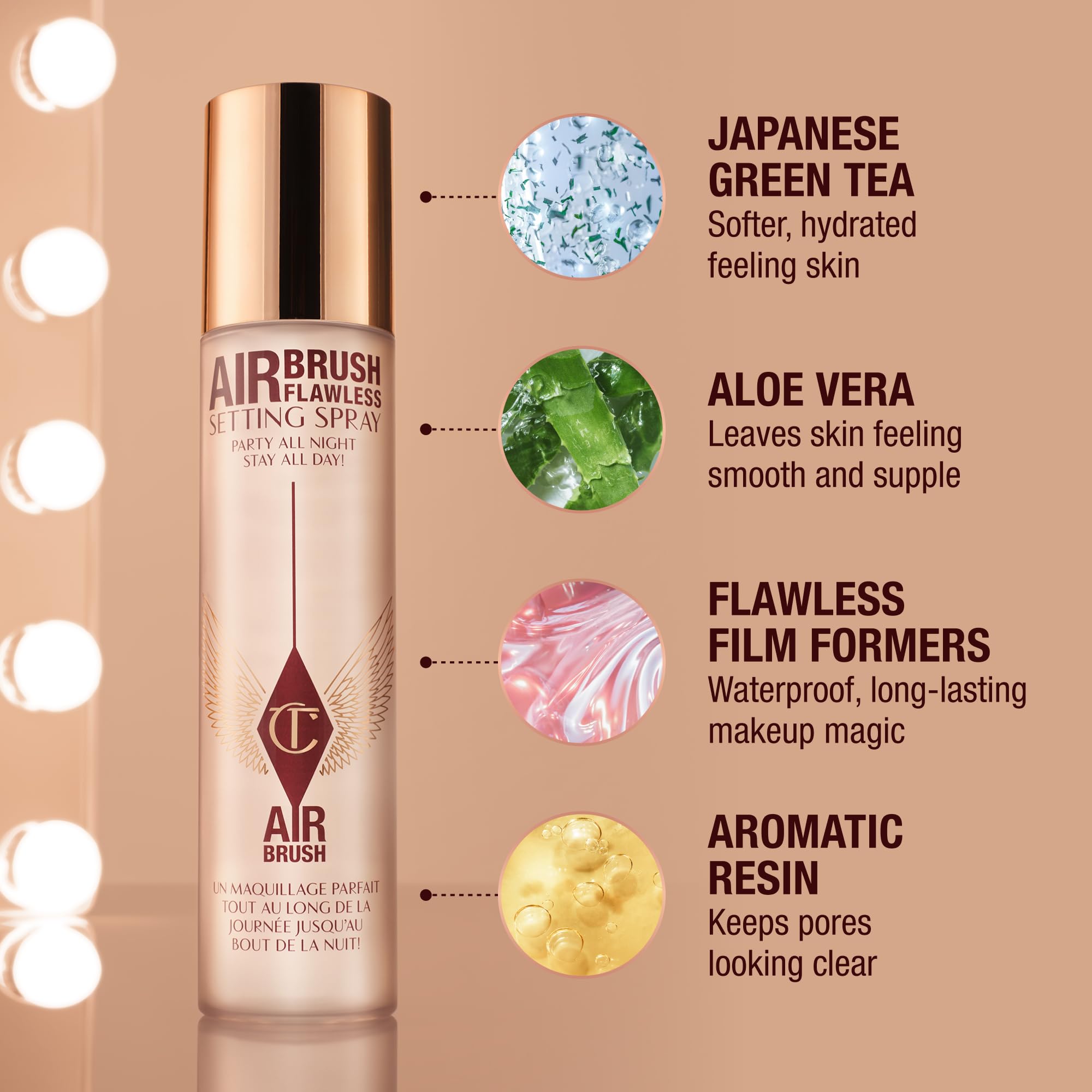 Charlotte Tilbury Airbrush Flawless Setting Spray mid-day refresh mist for glow