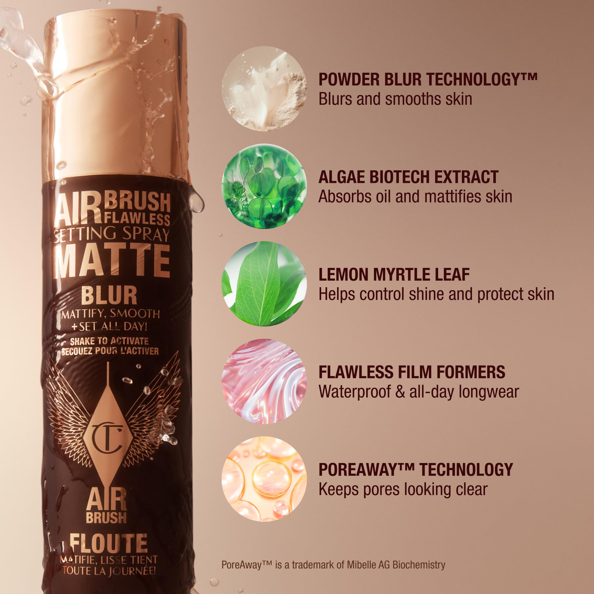 Midday refresh with a subtle glow from Charlotte Tilbury setting spray.
