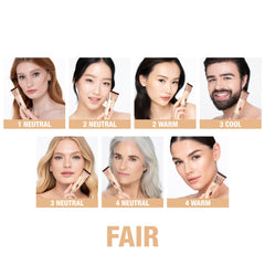 Charlotte Tilbury Beautiful Skin Foundation swatch on cheek showing natural-looking even tone.