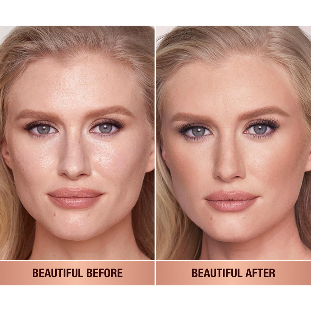 Charlotte Tilbury contour option: lighter shade for contour, deeper shade for sculpt.
