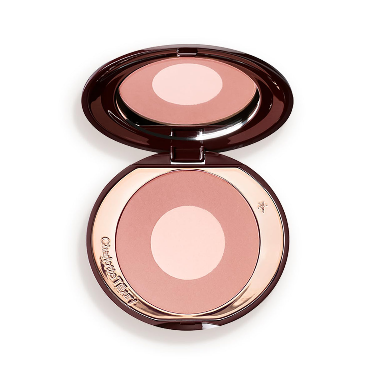 Charlotte Tilbury Cheek to Chic Pillow Talk Original outer shade for sculpting and glow.