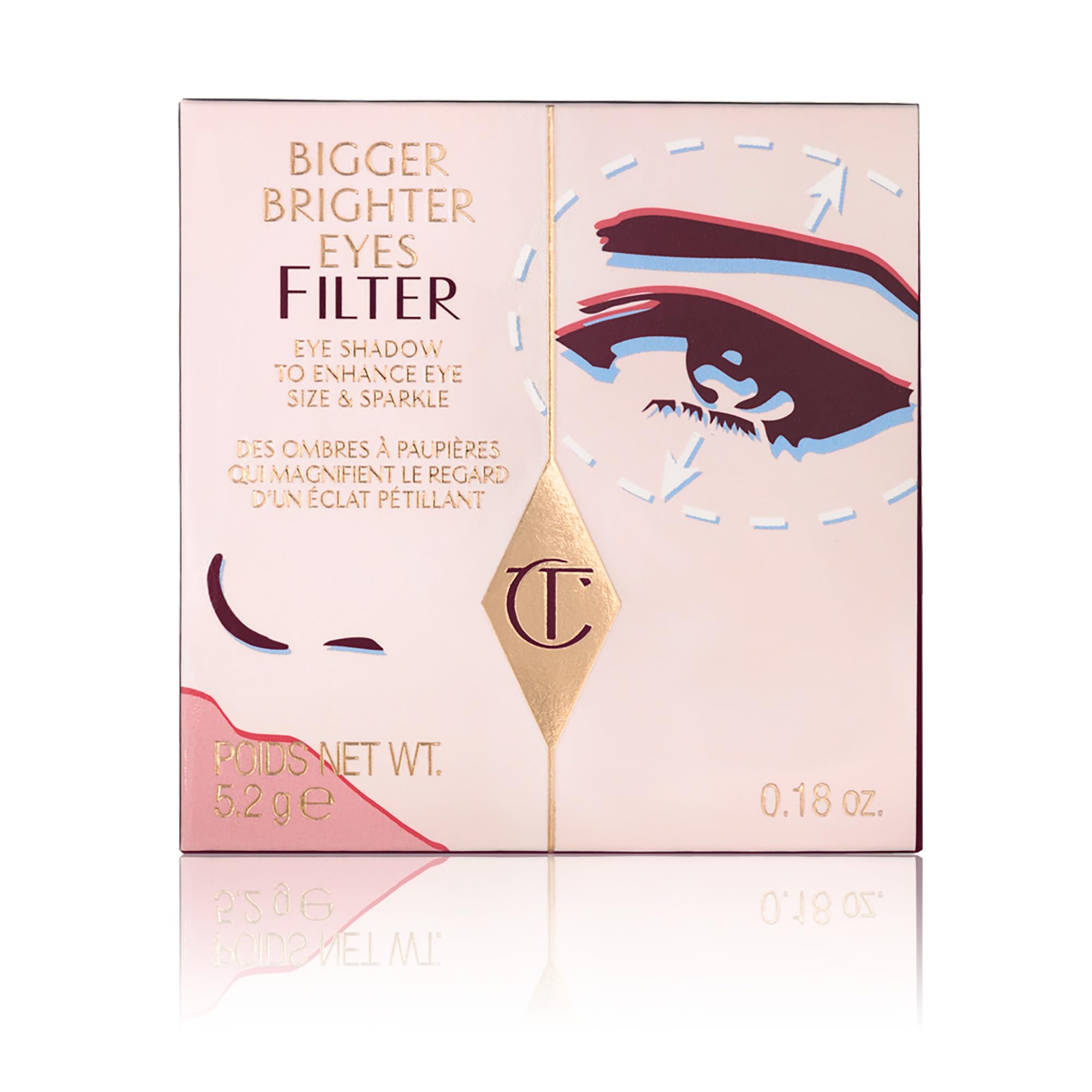 Charlotte Tilbury Exagger-Eyes red-brown shade defines depth with natural contour and definition.