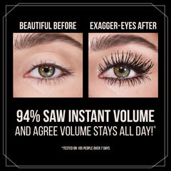 Close-up of Exagger-Eyes wand showing curved lash styler for lift