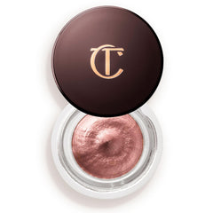 Charlotte Tilbury Eyes to Mesmerize Pillow Talk cream eyeshadow jar with the product close-up