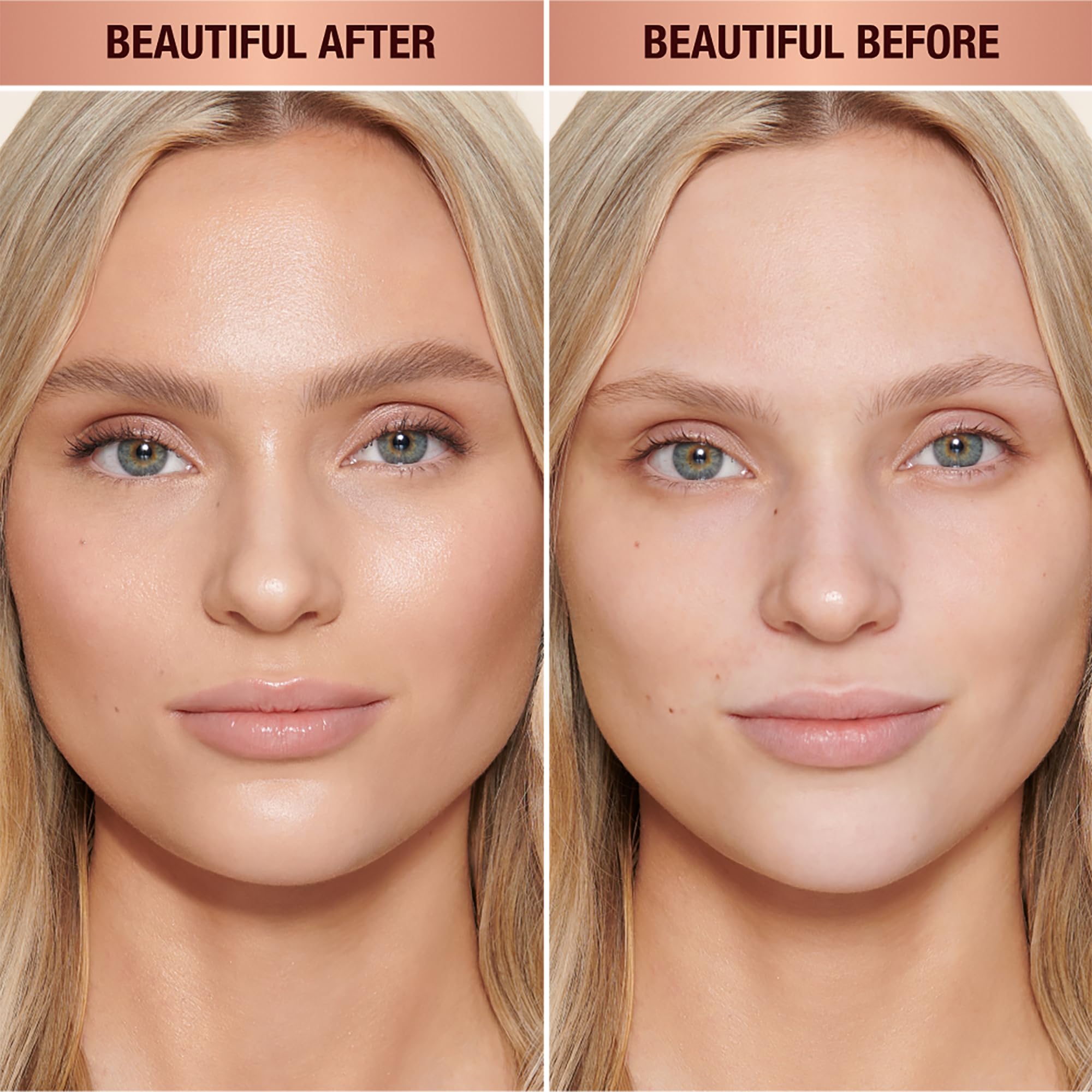 Swatch of Healthy Glow Skin Tint blending into skin for sun-kissed, even finish