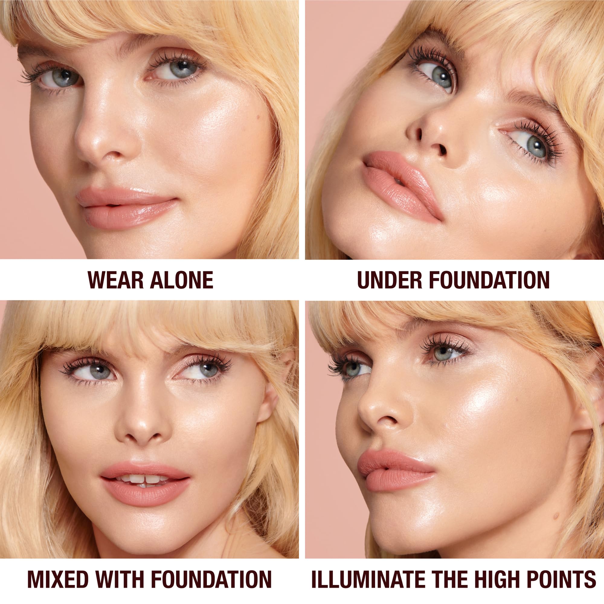 Charlotte Tilbury Hollywood Flawless Filter worn alone for luminous glow