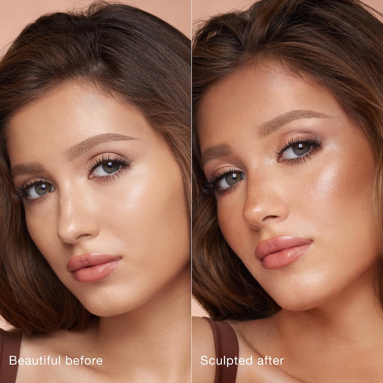 Charlotte Tilbury Hollywood Liquid Contour Wand on the cheekbone for natural definition.