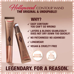 Charlotte Tilbury Hollywood Liquid Contour Wand along the jawline for sharper shape.