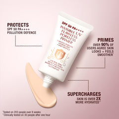 Charlotte Tilbury Hyaluronic acid formula provides lasting moisture for a dewy feel