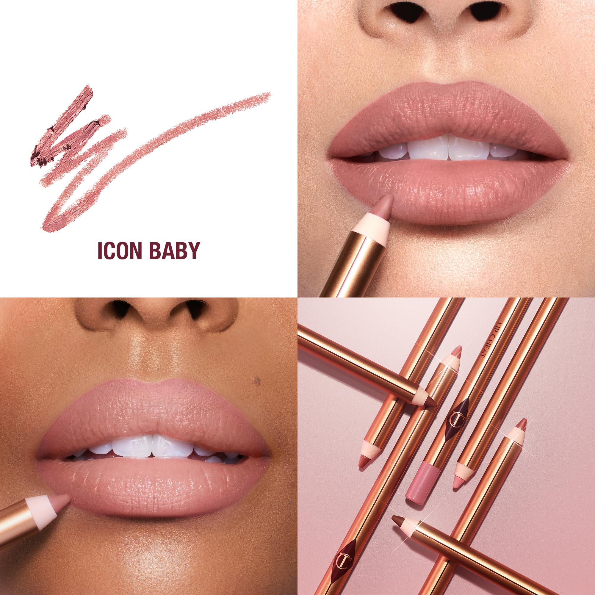 Charlotte Tilbury Lip Cheat Icon Baby application shot for smooth, precise lining.