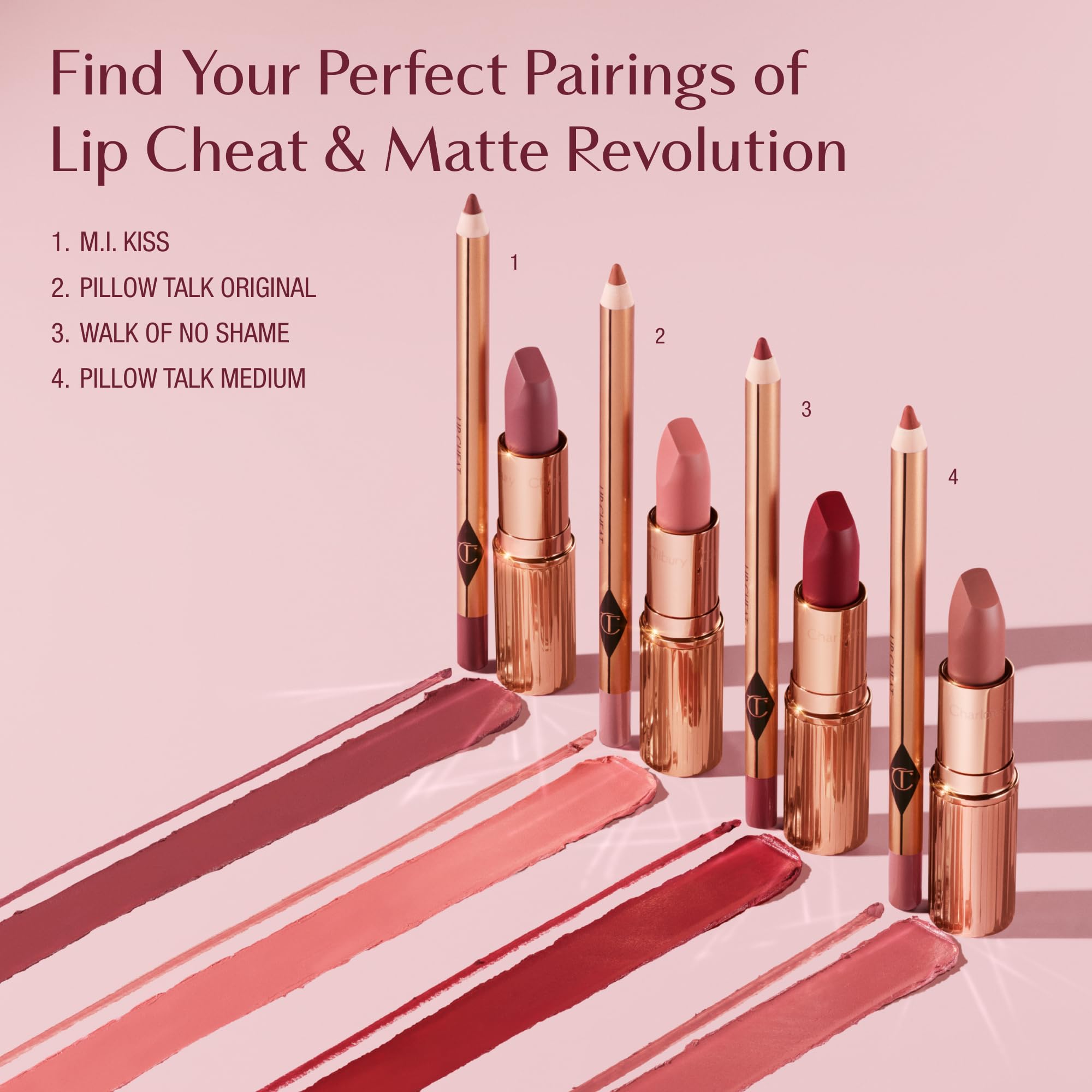 Charlotte Tilbury Lip Cheat Pillow Talk Medium silky-glide texture closeup.